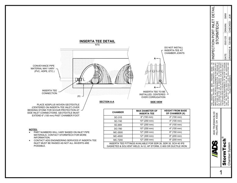 Stormtech Inserta Tee Side Inlet