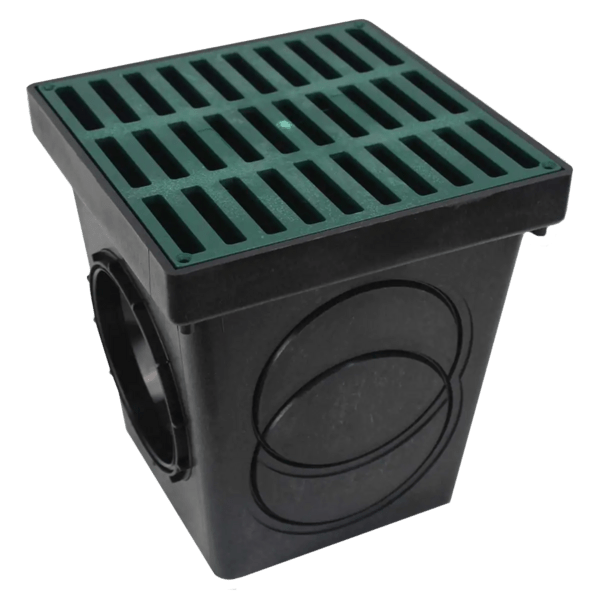 9” x 9” (225 x 225 mm) Catch Basin & Green Grate Kit