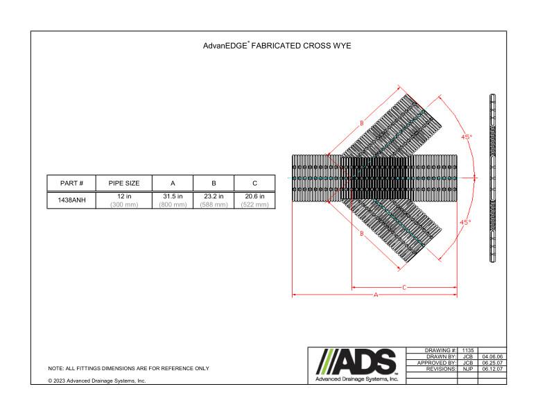 12" AdvanEdge Fabricated Cross Wye (AdvanEdge Fittings)