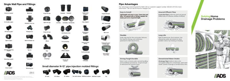 Solve home drainage problems with ADS pipe brochure