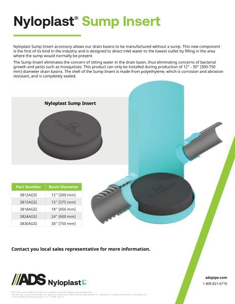 Nyloplast Sump Insert Product Sheet