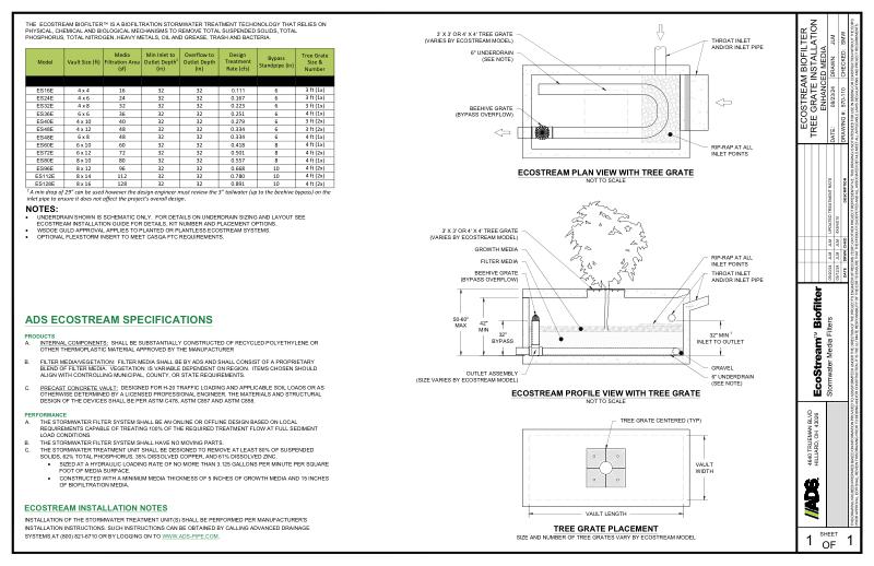 EcoStream Tree Grate WA DOE Standard Detail