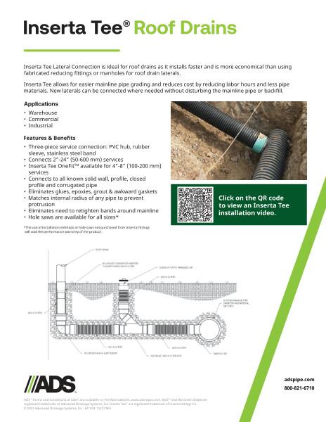 Inserta Tee Roof Drains Information Sheet