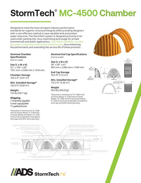 MC-4500 StormTech Chamber Submittal Package