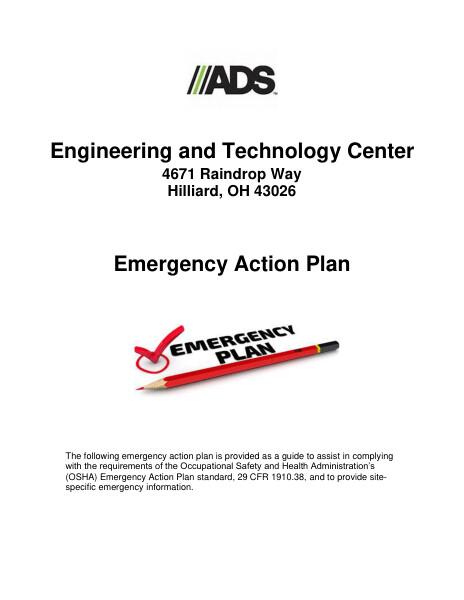 Emergency Action Plan for Engineering and Technology Center