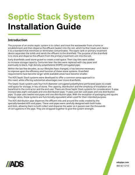 Septic Stack Installation Guide