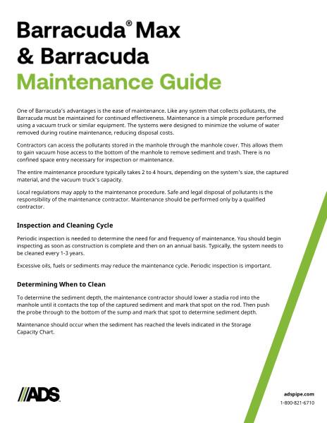 Barracuda Max & Barracuda Maintenance Guide