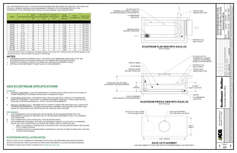 EcoStream Solid Lid WA DOE Standard Detail