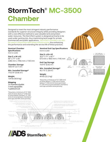 MC-3500 StormTech Chamber Submittal Package