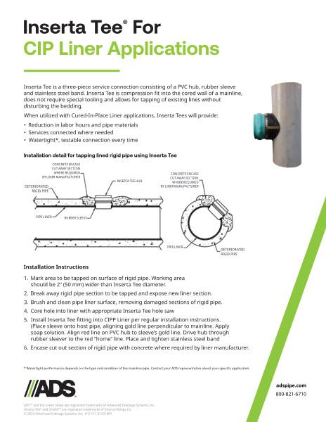 Inserta Tee for CIP Liner Applications