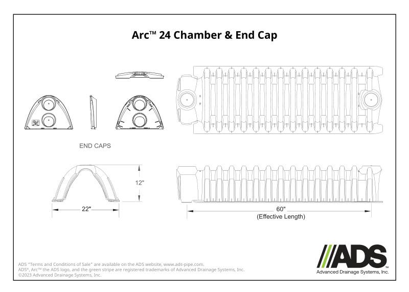 Arc 24 Chamber & End Cap Drawing