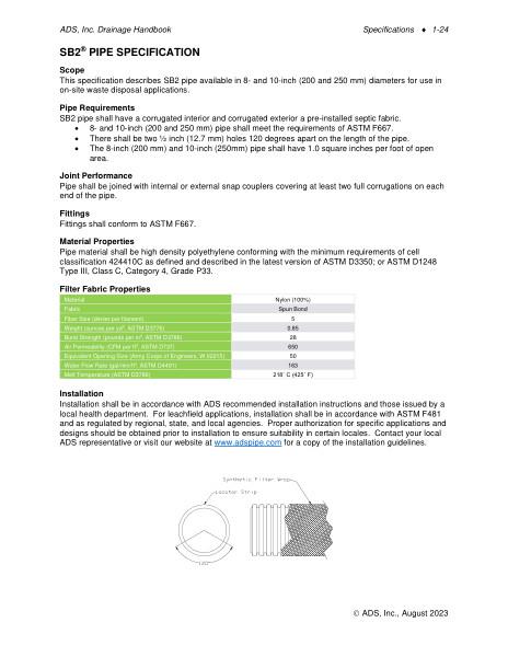 SB2 Pipe Specification