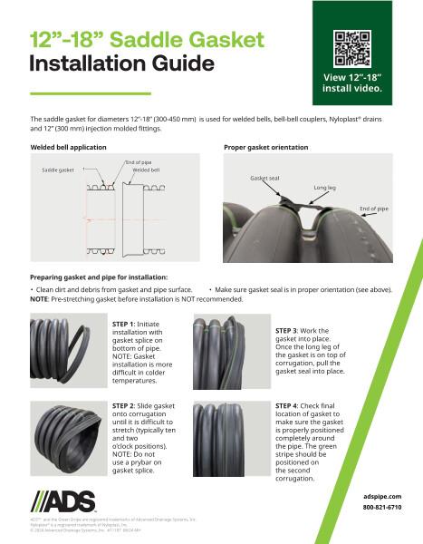 12-18 in Saddle Gasket Installation