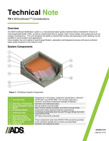 TN 1.13 EcoStream Considerations
